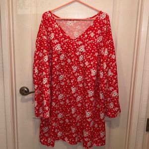 Red Floral Dress